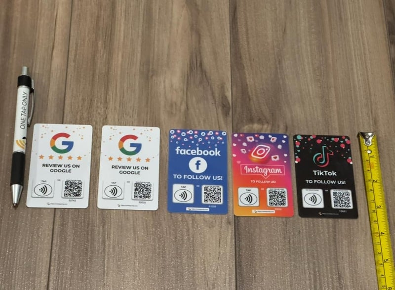 One Tap Only NFC Business Cards 5 Pack – Contactless Smart Tap & QR Code – Compatible with Social Media & Online Review Platforms – Reusable Feedback Tool for Restaurants, Local Businesses – Works with All Phones - Image 4